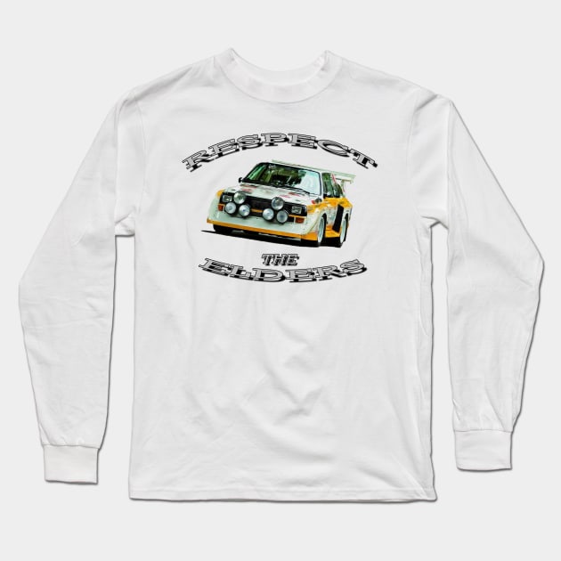 Audi Quattro 'Respect The Elders' Long Sleeve T-Shirt by CarEnthusast